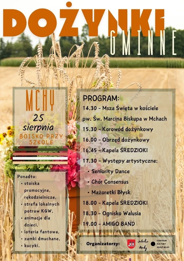 Zapraszamy na Dożynki Gminne w Mchach