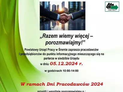 „Razem wiemy więcej - porozmawiajmy” - Dni Pracodawców 2024 w śremskim Urzędzie Pracy 