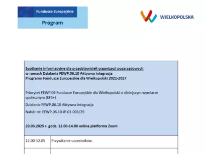 Spotkanie na temat konkursu dotyczącego wsparcia osób zagrożonych wykluczeniem społecznym