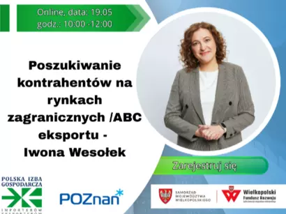 Szkolenie pod tytułem „Poszukiwanie kontrahentów na rynkach zagranicznych - ABC eksportu”