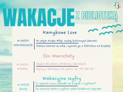 Wakacje z ksiąską Biblioteką - czytelnicze akcje zaplanowane na najbliższe 2 miesiące