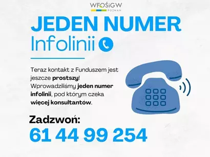 Zmiana w funkcjonowaniu infolinii poznańskiego Funduszu Ochrony Środowiska