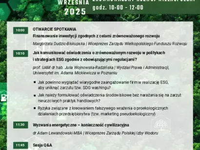 Webinarium pod nazwą „ESG-washing i wiarygodna transformacja”