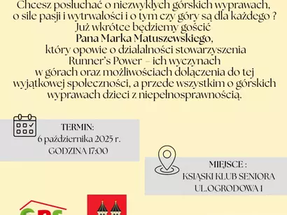 „Góry nie mają barier” - spotkanie z Panem Markiem Matuszewskim