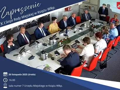 Zawiadomienie o XXI Sesji Rady Miejskiej w Książu Wlkp.