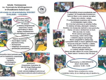 Dni otwarte w Szkole Podstawowej w Chwałkowie Kościelnym
