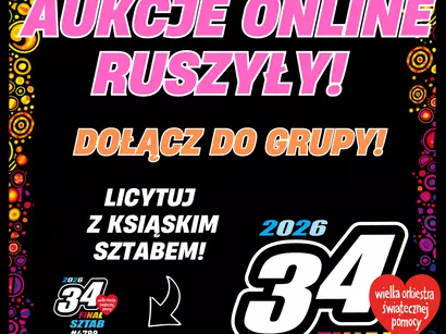 Aukcje online Wielkiej Orkiestry Świątecznej Pomocy ksiąskiego sztabu