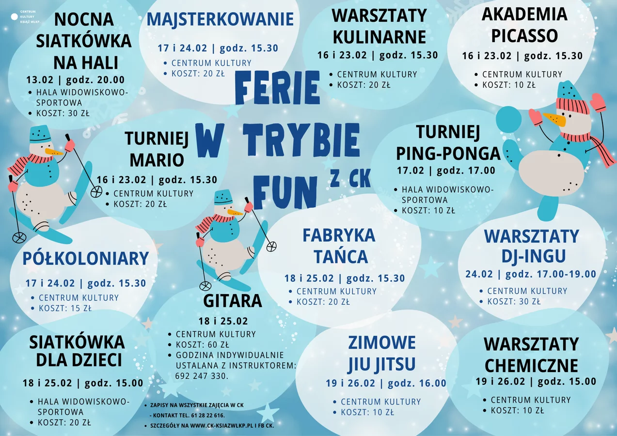 Ferie z Centrum Kultury Książ Wlkp.